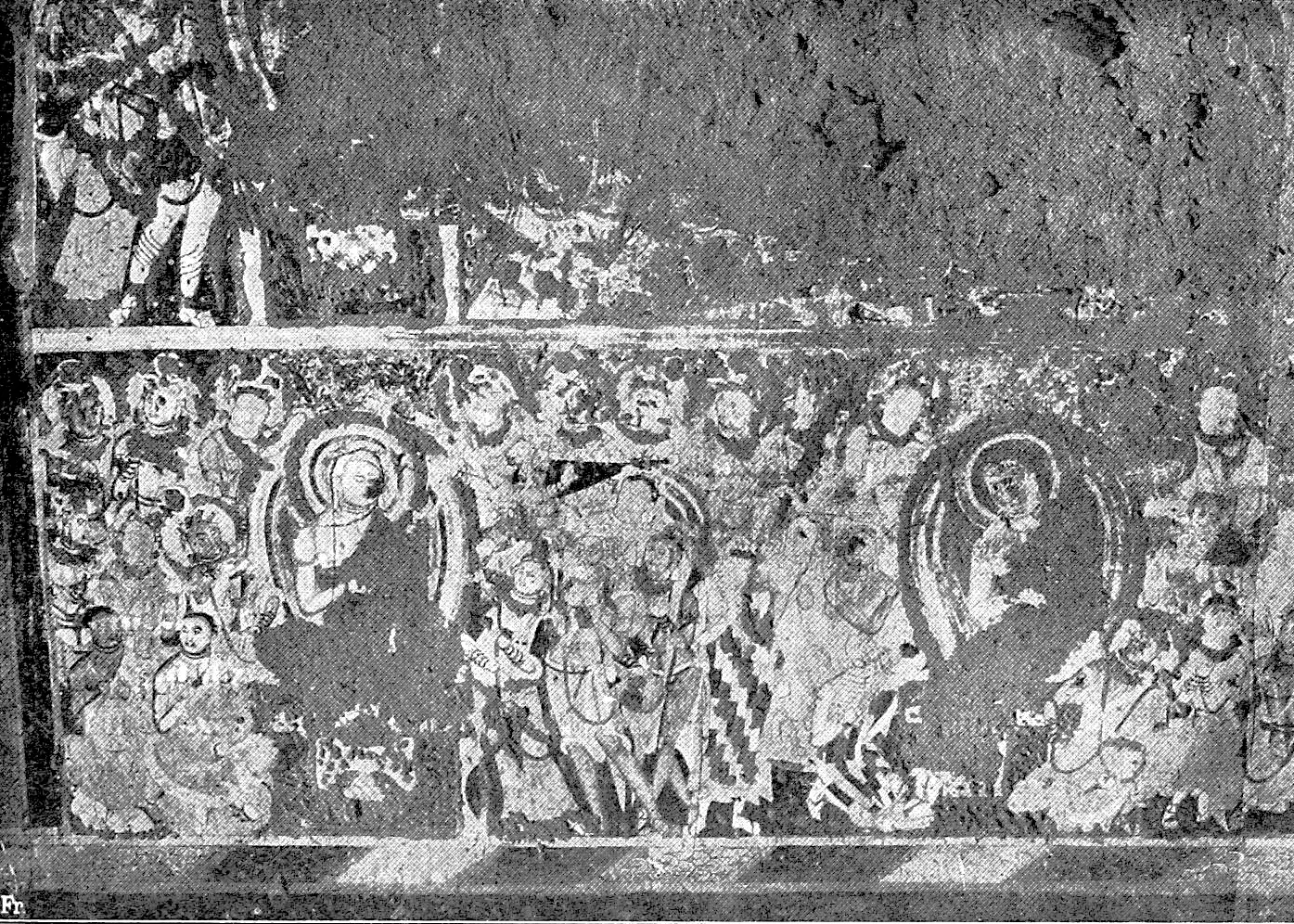 An early twentieth-century record of a Kizil mural. The surviving paintings and historical documentation together remind us that images also pass through time, movement and preservation.