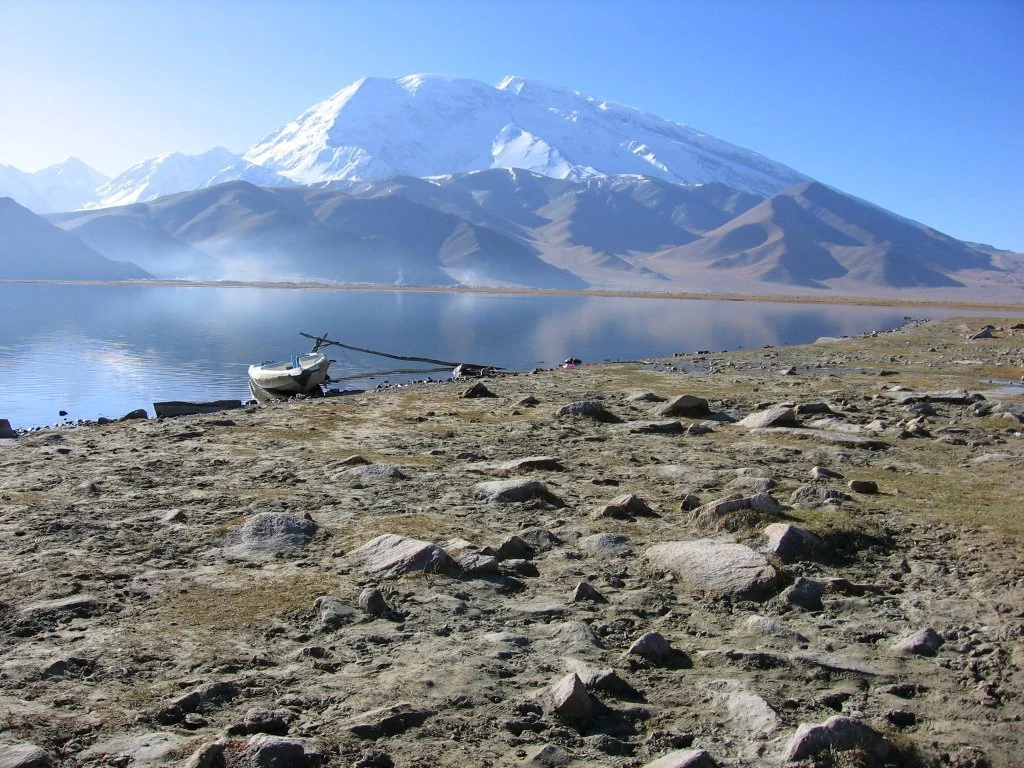 Muztagh Ata and Karakul Lake. High mountains create distance, but they also determine where water, valleys, passes and roads can exist.