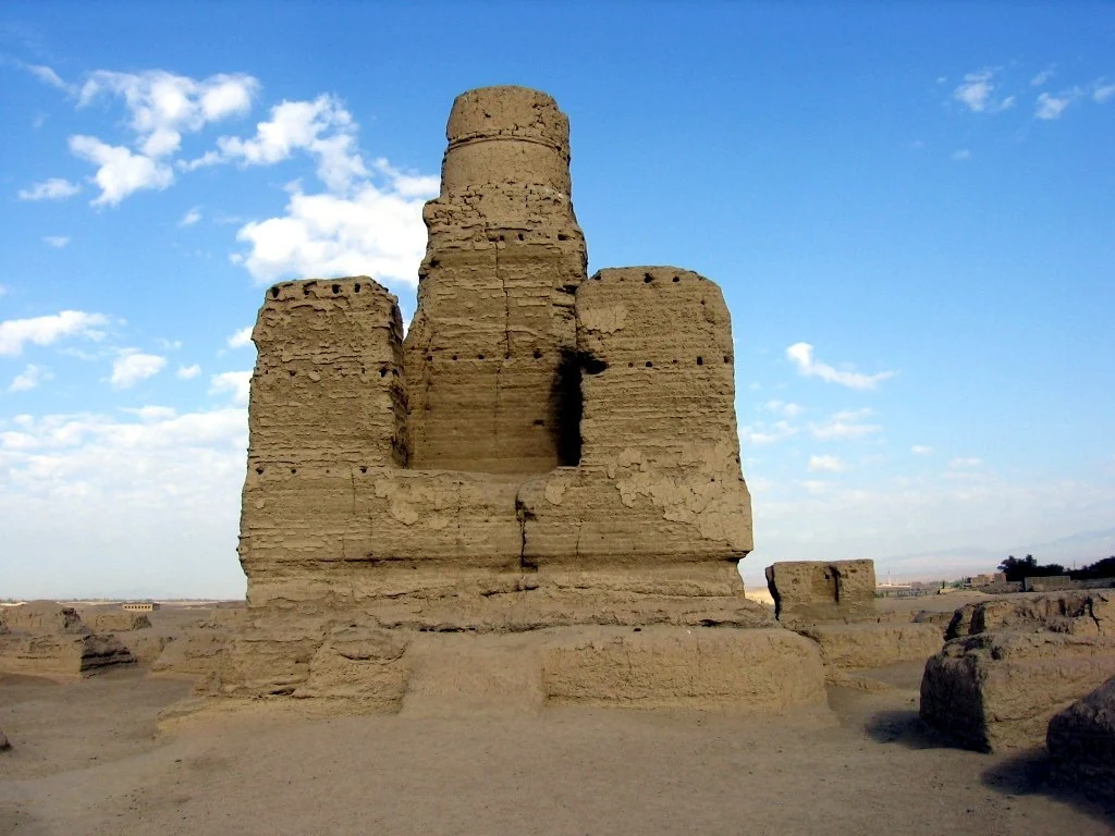 Jiaohe Ancient City. The roofs are gone, but the logic of an inhabited city can still be read in its streets and earthen structures.