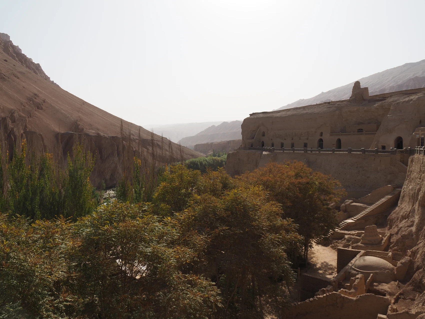 Bezeklik Thousand Buddha Caves in the Flaming Mountains. Ideas crossing languages and regions find new forms in new societies.