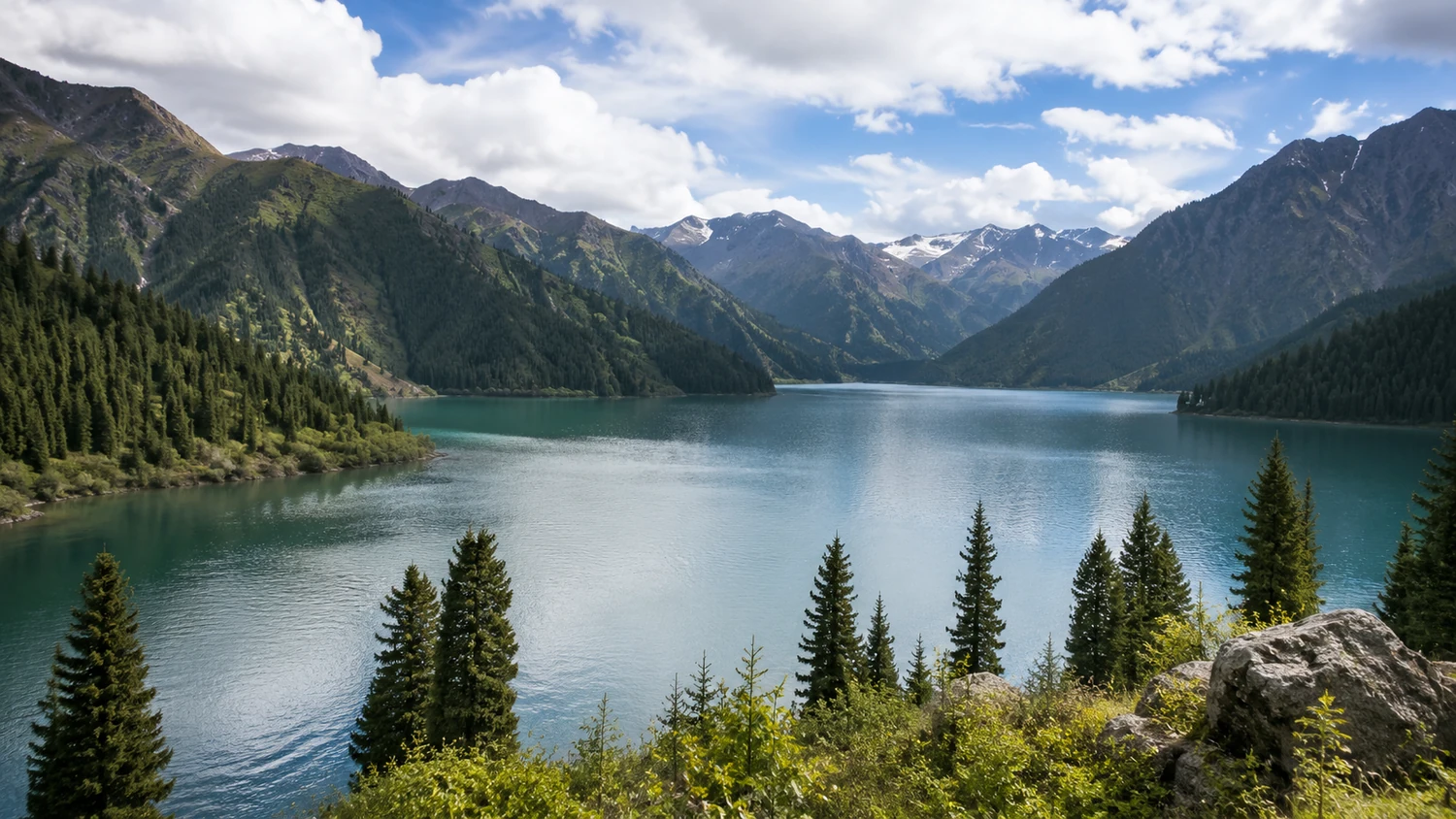 Tianchi Lake in the Tianshan Mountains