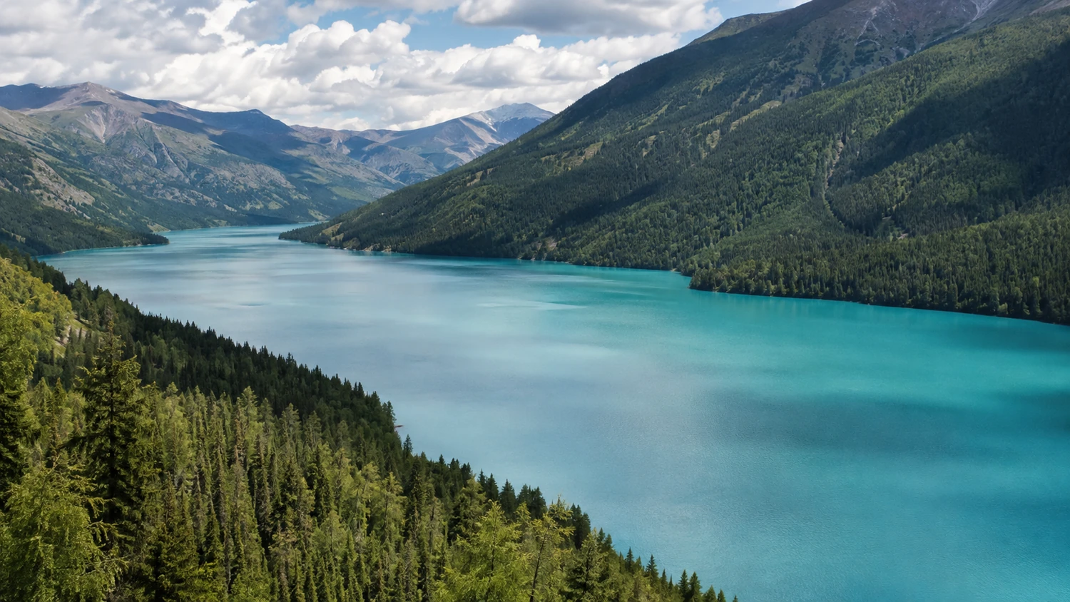 Kanas Lake in the Altay Mountains of Xinjiang